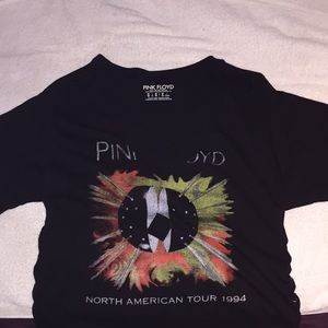 pink floyd v-cut short sleeved shirt
